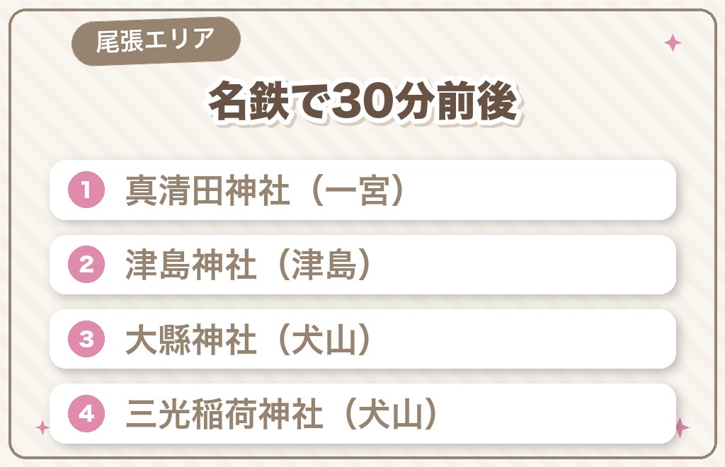 尾張エリアの愛知のパワースポット6選