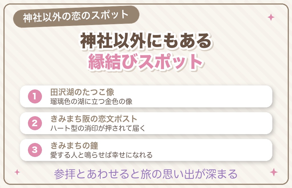 神社以外も注目！秋田の縁結びパワースポット