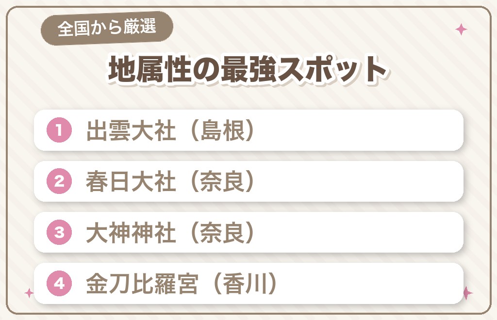 地属性の最強パワースポット8選【縁結び・恋愛運】