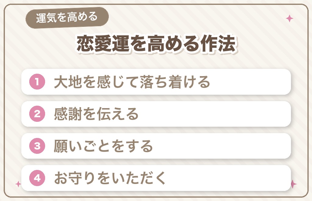 地属性さんが縁結び・恋愛運を高める参拝の作法