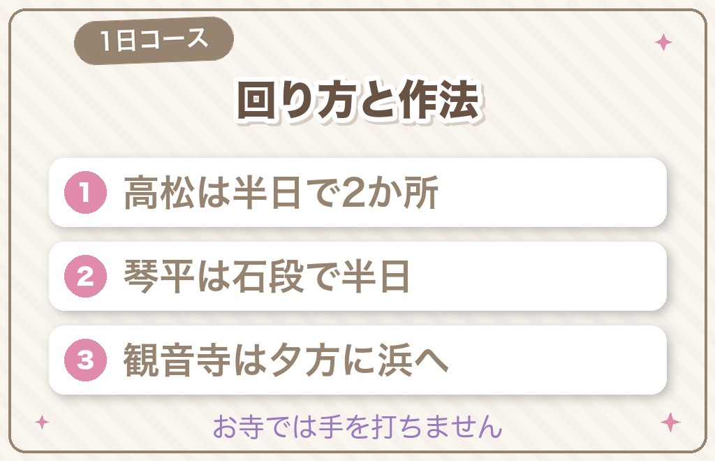 香川のパワースポットを1日でめぐるコースと参拝の作法