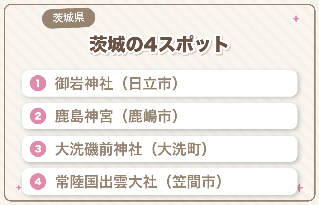 茨城県の北関東パワースポット4選