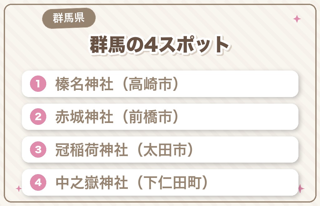 群馬県の北関東パワースポット4選
