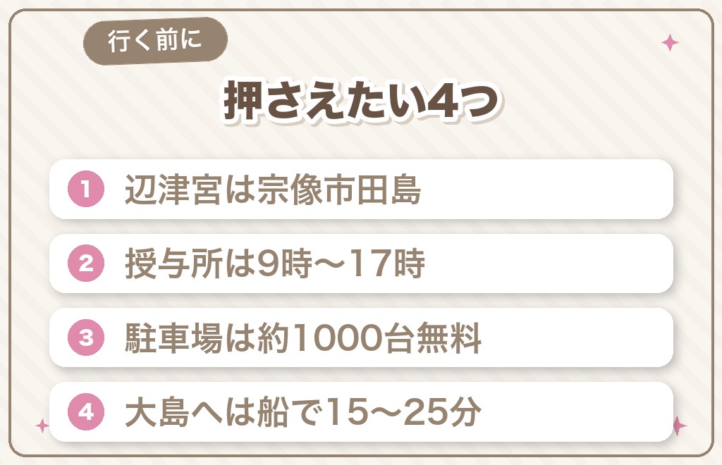 宗像大社の基本情報とアクセス(2026年8月18日確認)