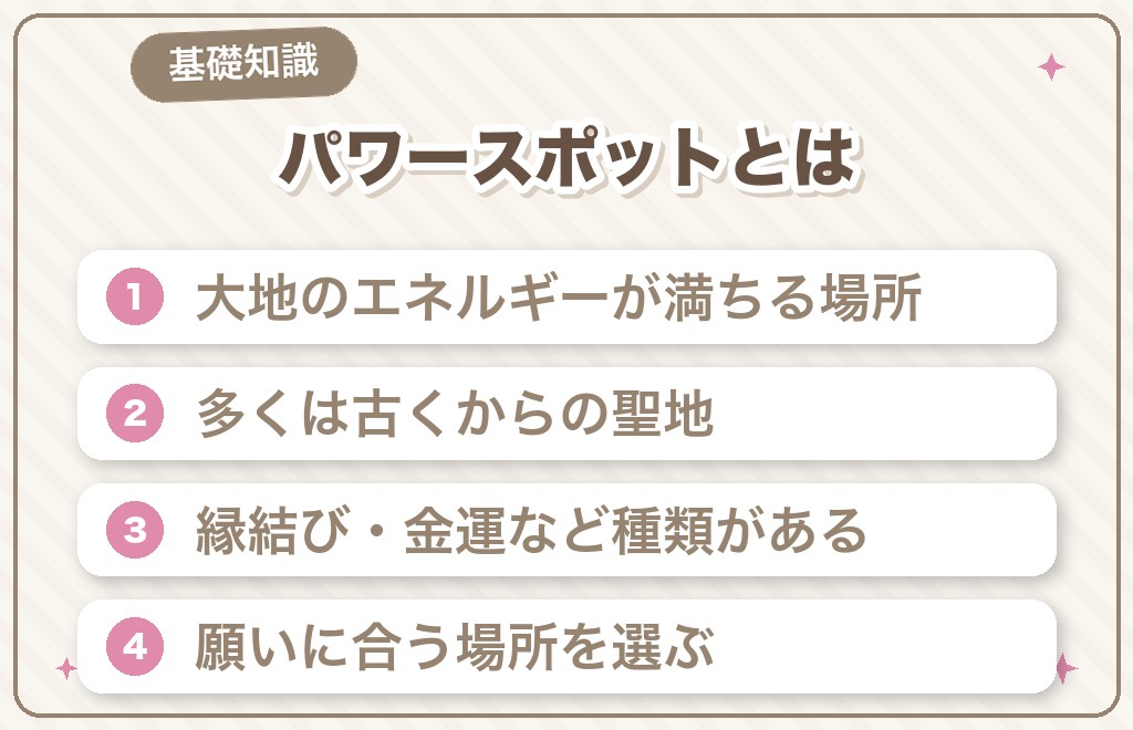 そもそもパワースポットとは？効果が語られる理由