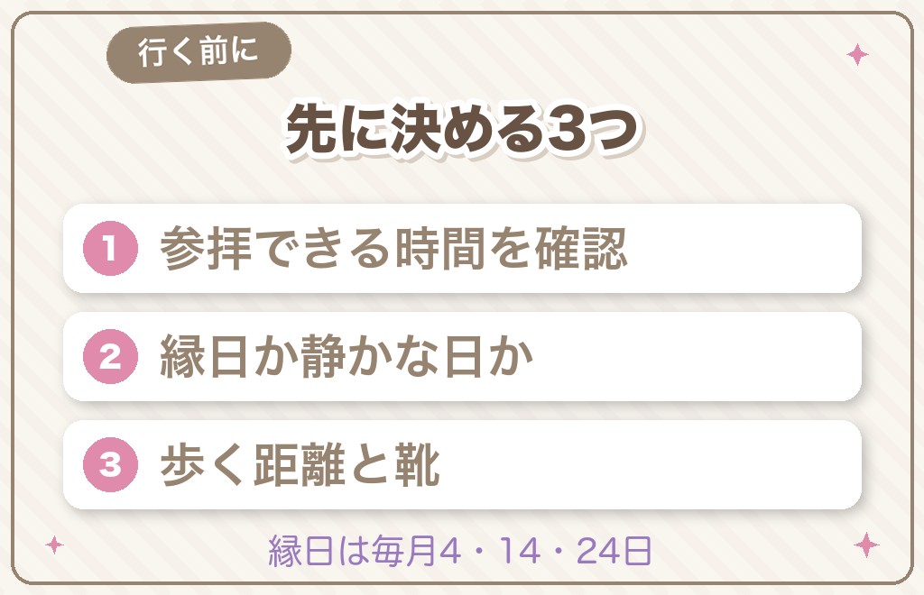 巣鴨のパワースポットめぐりで先に決めておきたい3つのこと