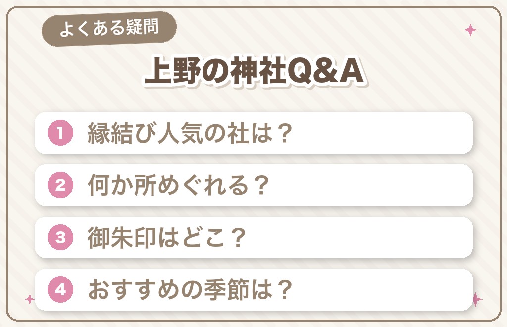上野のパワースポットに関するよくある質問