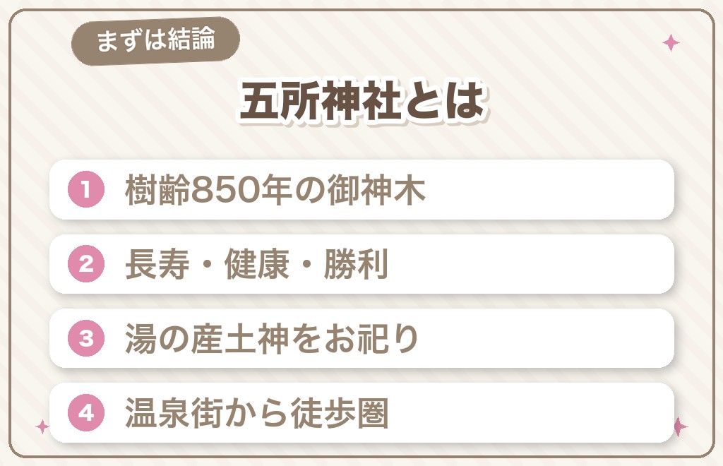 湯河原のパワースポット五所神社はどんな神社?【結論】